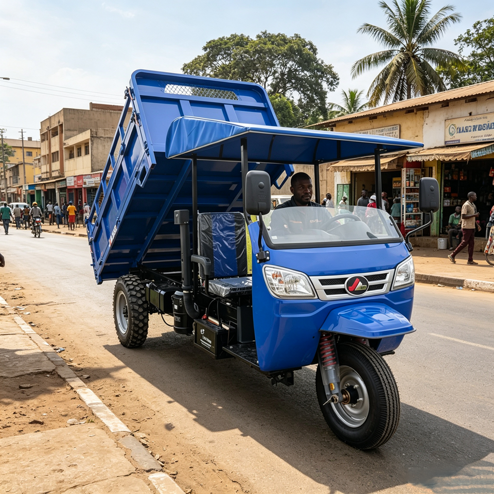 Tricycle africain de refroidissement par air de charge maximale du moteur diesel à corps ouvert de vente chaude de 3000 kg - Detail view 1