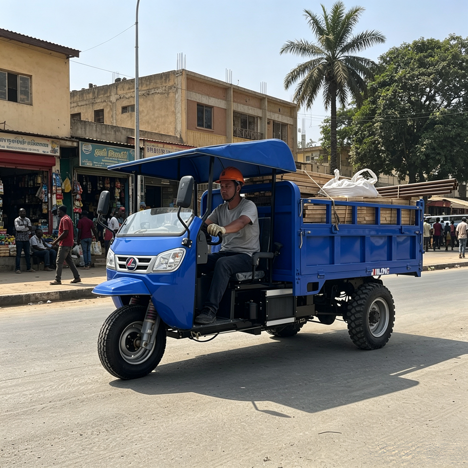Tricycle africain de refroidissement par air de charge maximale du moteur diesel à corps ouvert de vente chaude de 3000 kg - Detail view 2