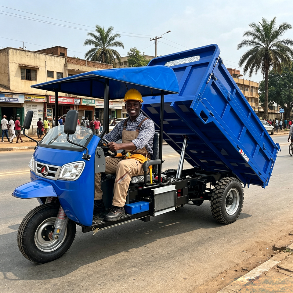 Tricycle africain de refroidissement par air de charge maximale du moteur diesel à corps ouvert de vente chaude de 3000 kg - Detail view 4