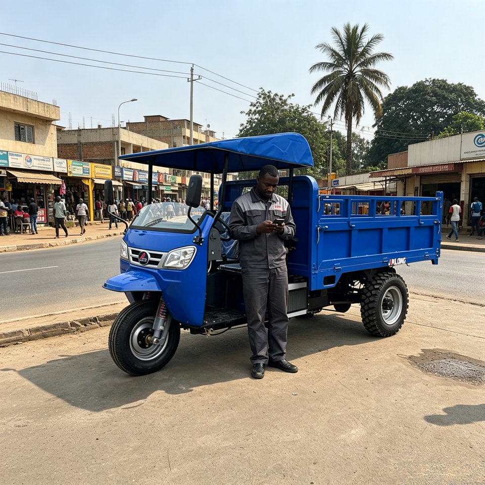 Tricycle africain de refroidissement par air de charge maximale du moteur diesel à corps ouvert de vente chaude de 3000 kg - Main product photo