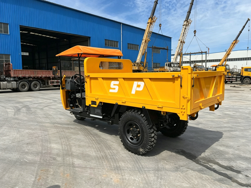 Diesel Self-Dumping Cargo Tricycle 3-Wheel Construction | JINLONGLUTAI - Detail view 3