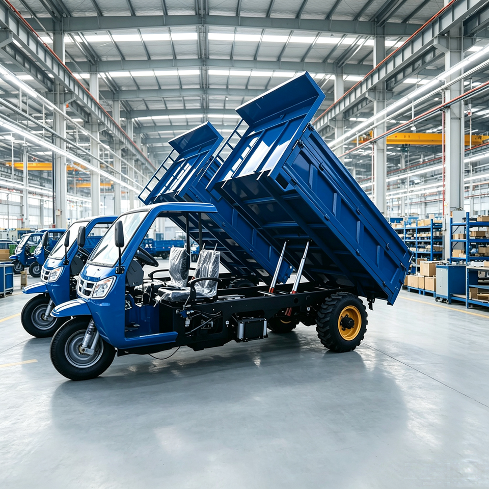 Open-Body 3-Wheel Cargo Motorcycles Tricycle Diesel Loader with Water Cooling - Detail view 3