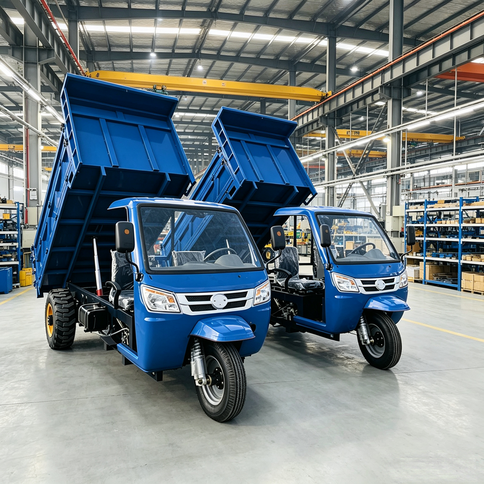 Open-Body 3-Wheel Cargo Motorcycles Tricycle Diesel Loader with Water Cooling - Detail view 4