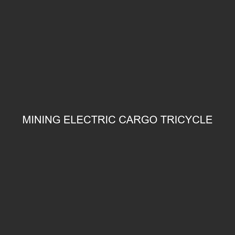 Electric Mining Tricycle Open Body Cargo Transport Vehicle - Detail view 1
