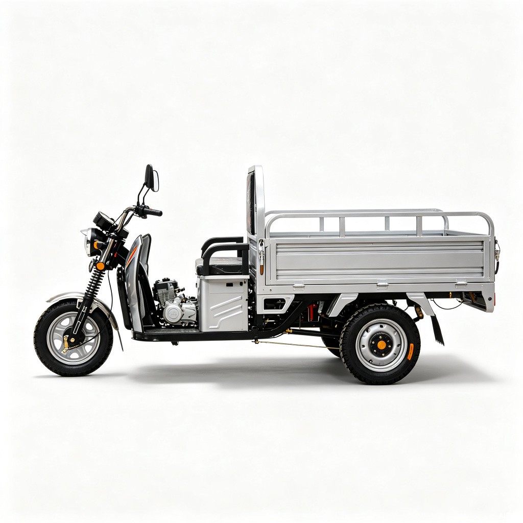 EPA CE Certified Gasoline Motorized 3-Wheel Cargo Tricycle - Detail view 1