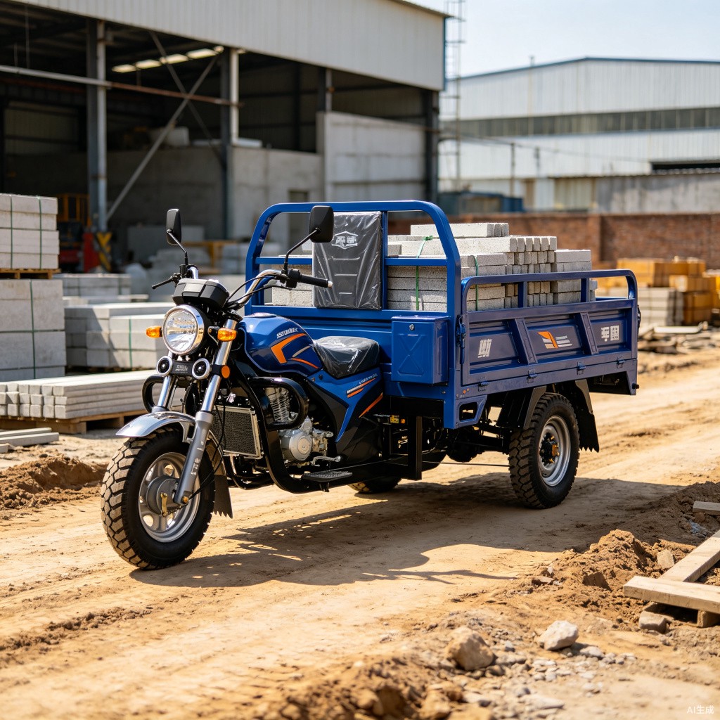 EPA CE Certified Gasoline Motorized 3-Wheel Cargo Tricycle - Detail view 5