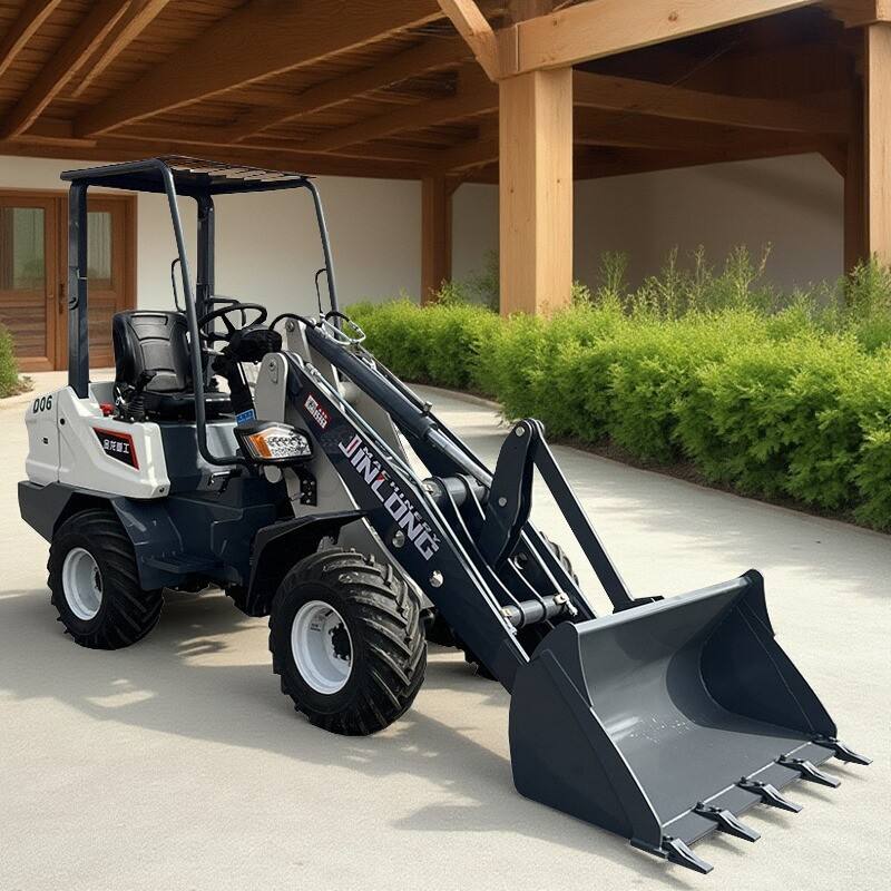 Minicargador de ruedas con batería eléctrica, cargador frontal de Tractor multifunción con tracción en las cuatro ruedas, 800KG, barato y de alta calidad - Main product photo