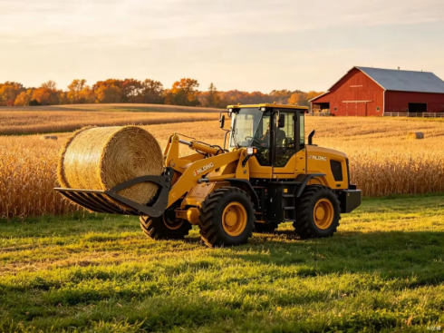 New Diesel Wheeled Four-Wheel Drive Tractor Loader Log Fork Loader Fully Hydraulic System Pump Farm Construction Use