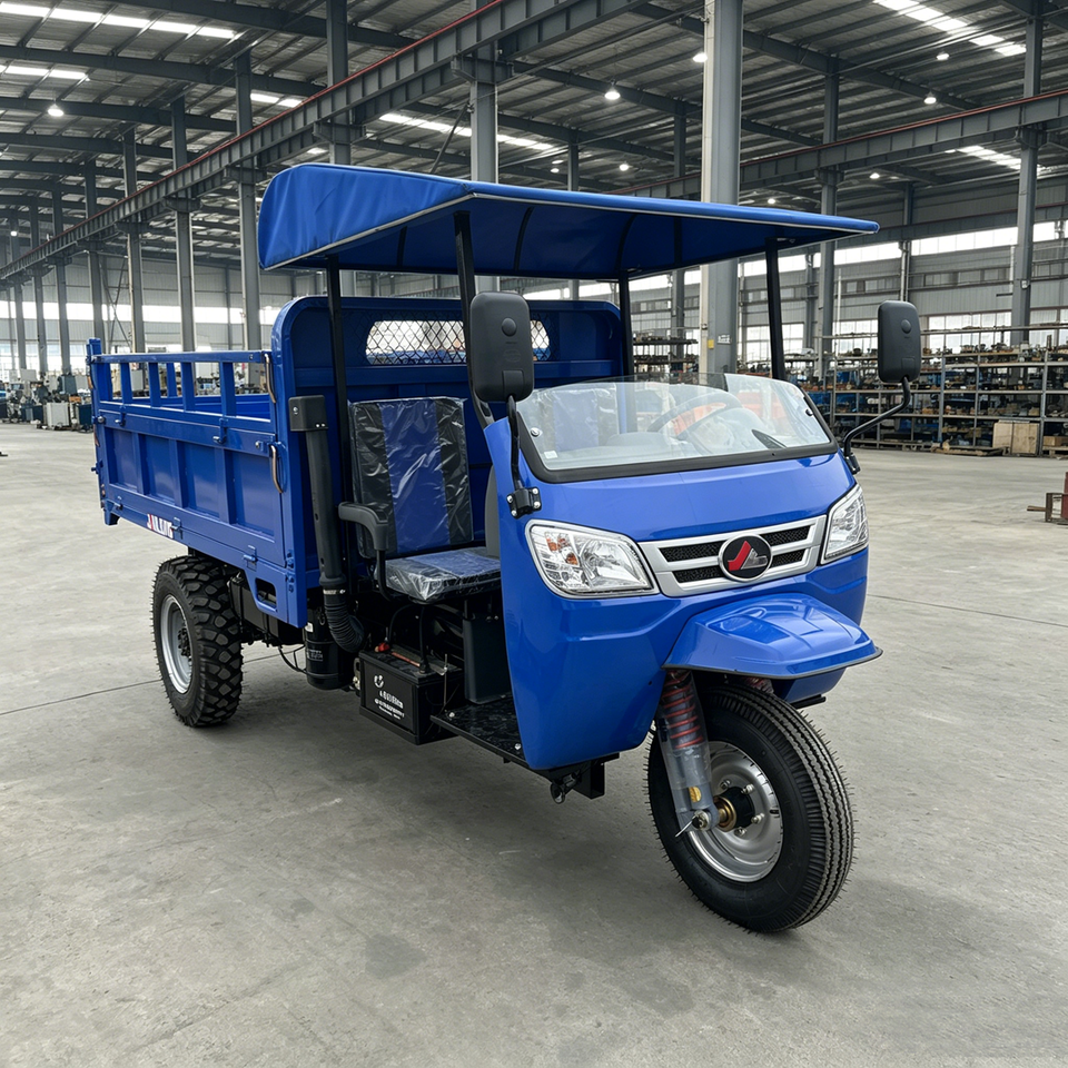 Reinforced Gearbox Large Cargo Bed 3-Ton Hydraulic Self-Unloading Diesel Farm Tricycle - Detail view 3