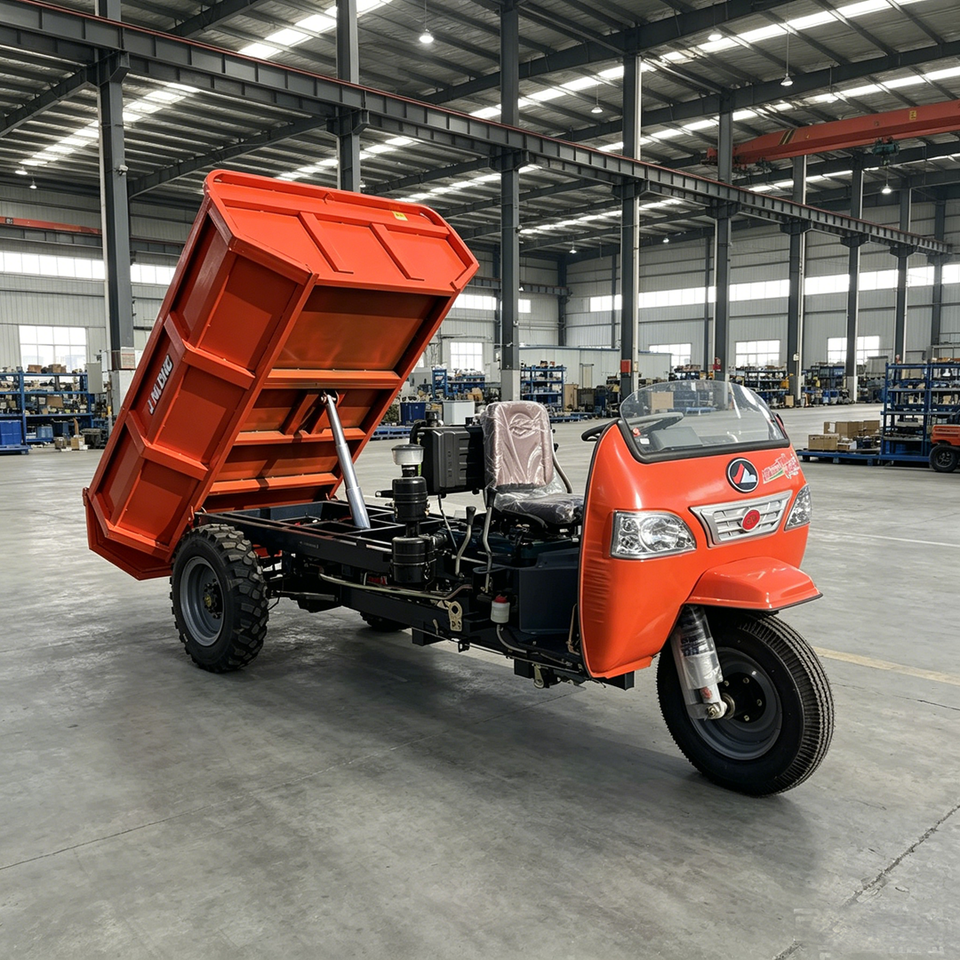 Reinforced Gearbox Large Cargo Bed 3-Ton Hydraulic Self-Unloading Diesel Farm Tricycle - Detail view 4