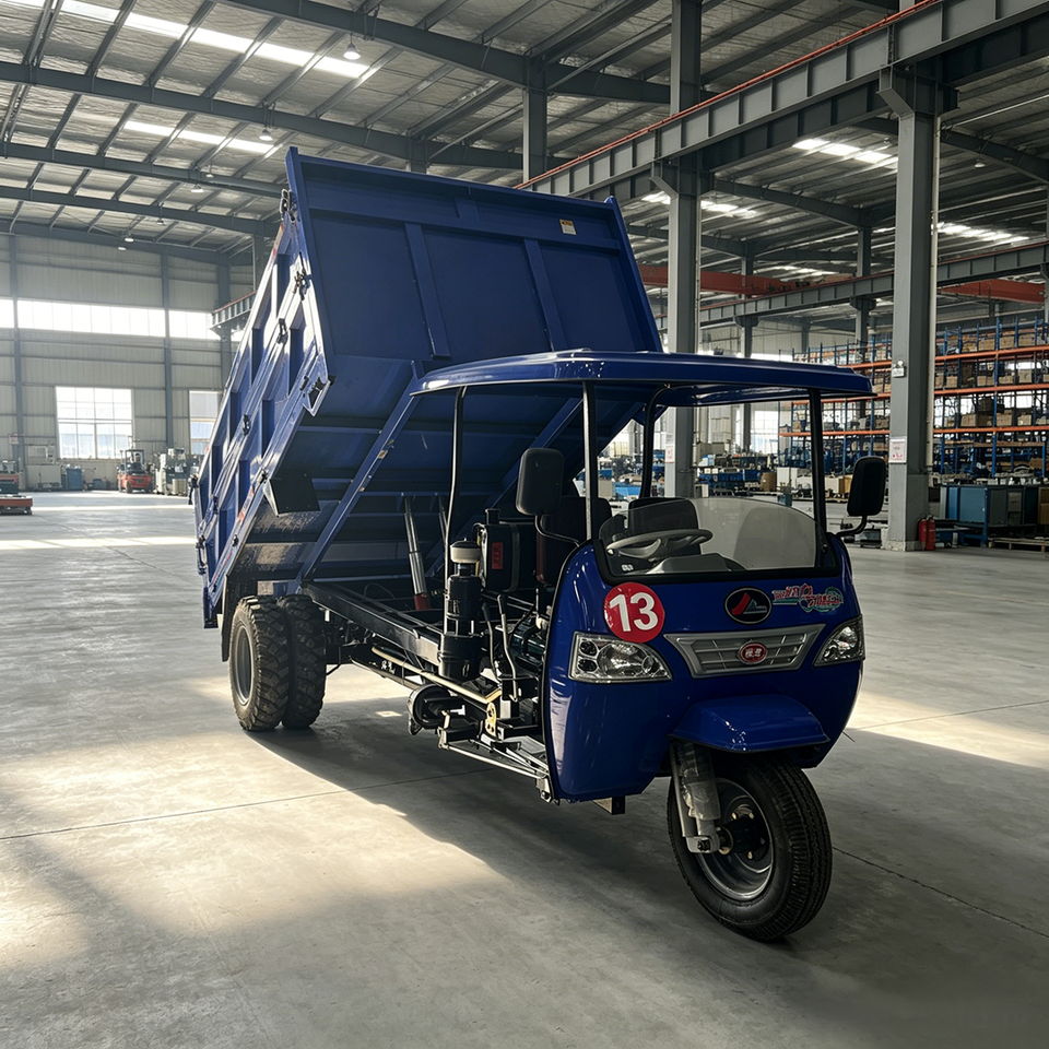 Reinforced Gearbox Large Cargo Bed 3-Ton Hydraulic Self-Unloading Diesel Farm Tricycle - Detail view 5