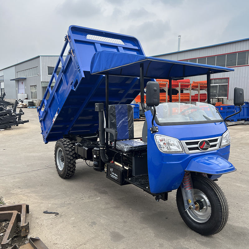 Urban Trash Dumper Tricycle Enclosed Cab for Sanitation Workers - Main product photo
